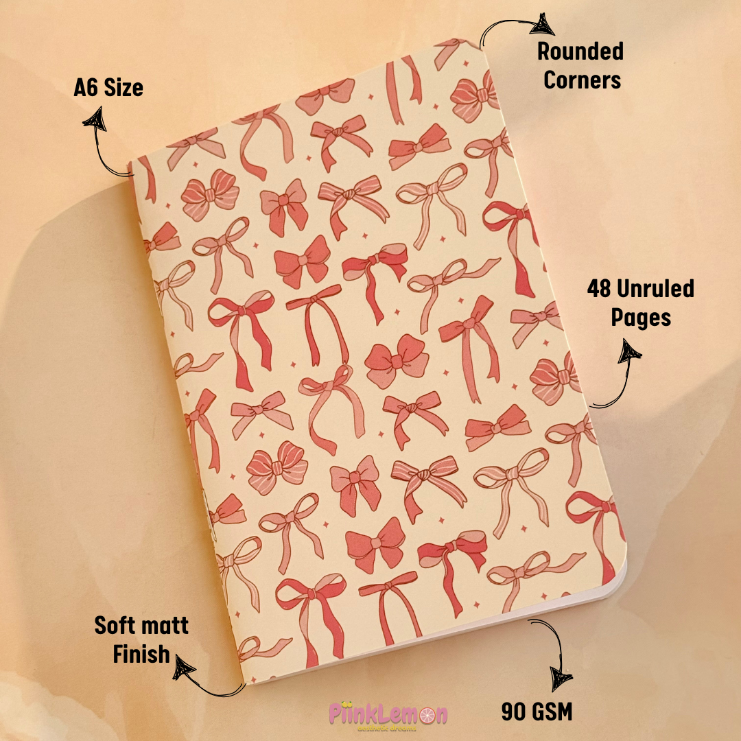 Pocket Notebook "Blush Bows"