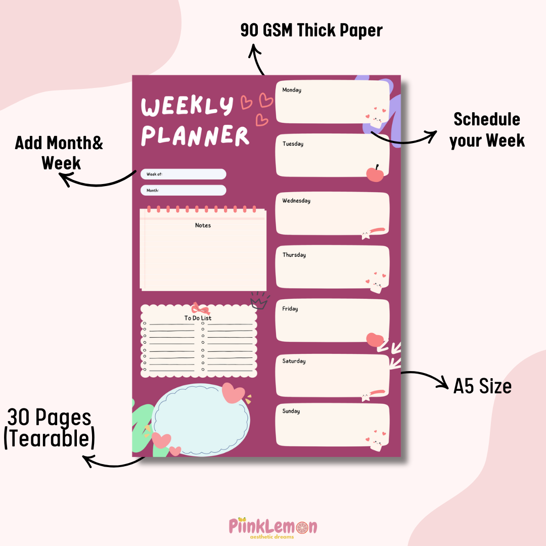 Weekly Planner Sheets : Boss Babe Planner