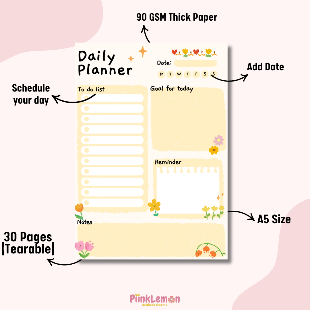 Daily Planner Sheets : Bloom Your Day