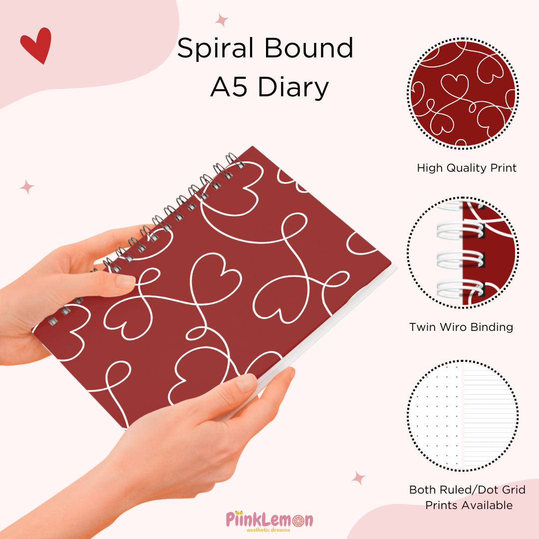 A5 Spiral Diary : "Heartstrings Diary"