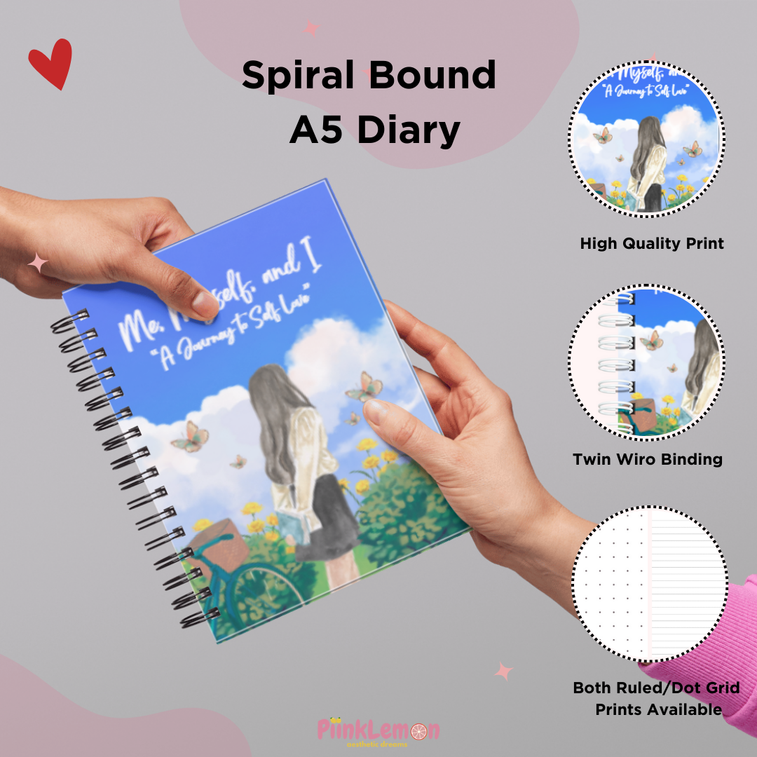 A5 Spiral Diary : "The Self-Love Cycle Diary"