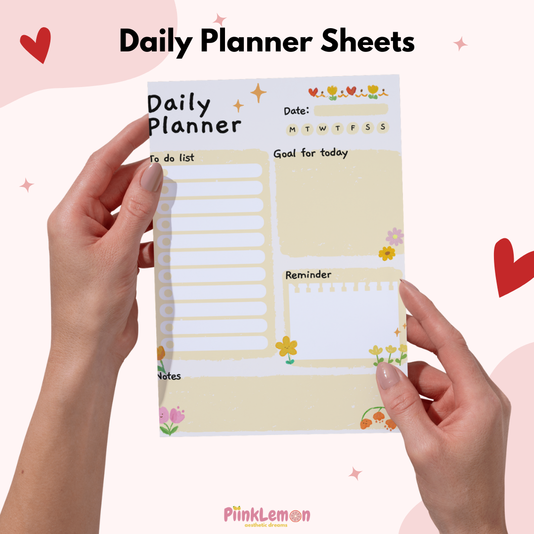 Daily Planner Sheets : Bloom Your Day