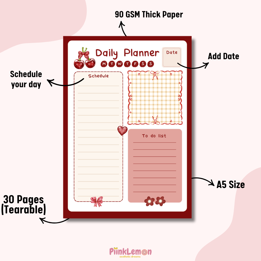 Daily Planner Sheets : Cupid’s Planner