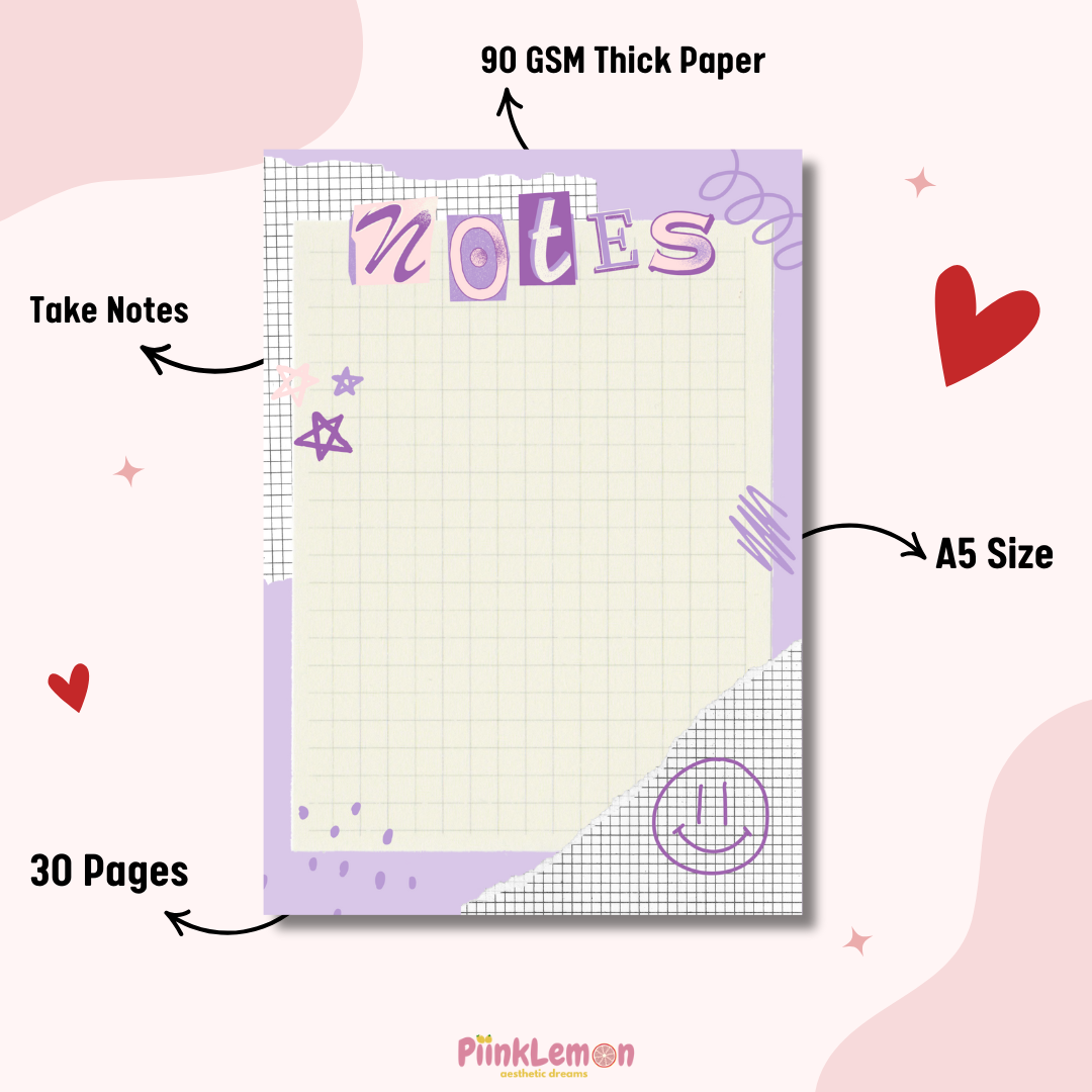 Notes Tearable Sheets : Lilac Lines