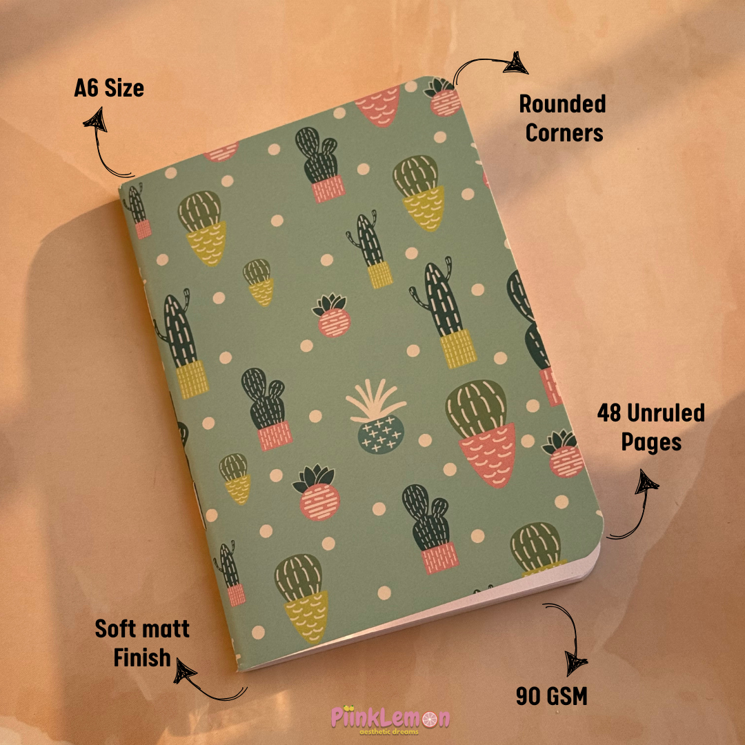 Pocket Notebook "Cactus Charm"
