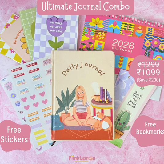 Ultimate Journal Combo | Journal,2026 Calendar, Pocket notebooks, Stickers & Bookmarks