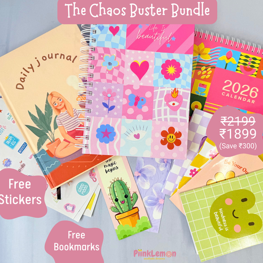 Chaos Buster Combo | Planner, Journal, Calendar, Notebooks, Stickers & Bookmarks