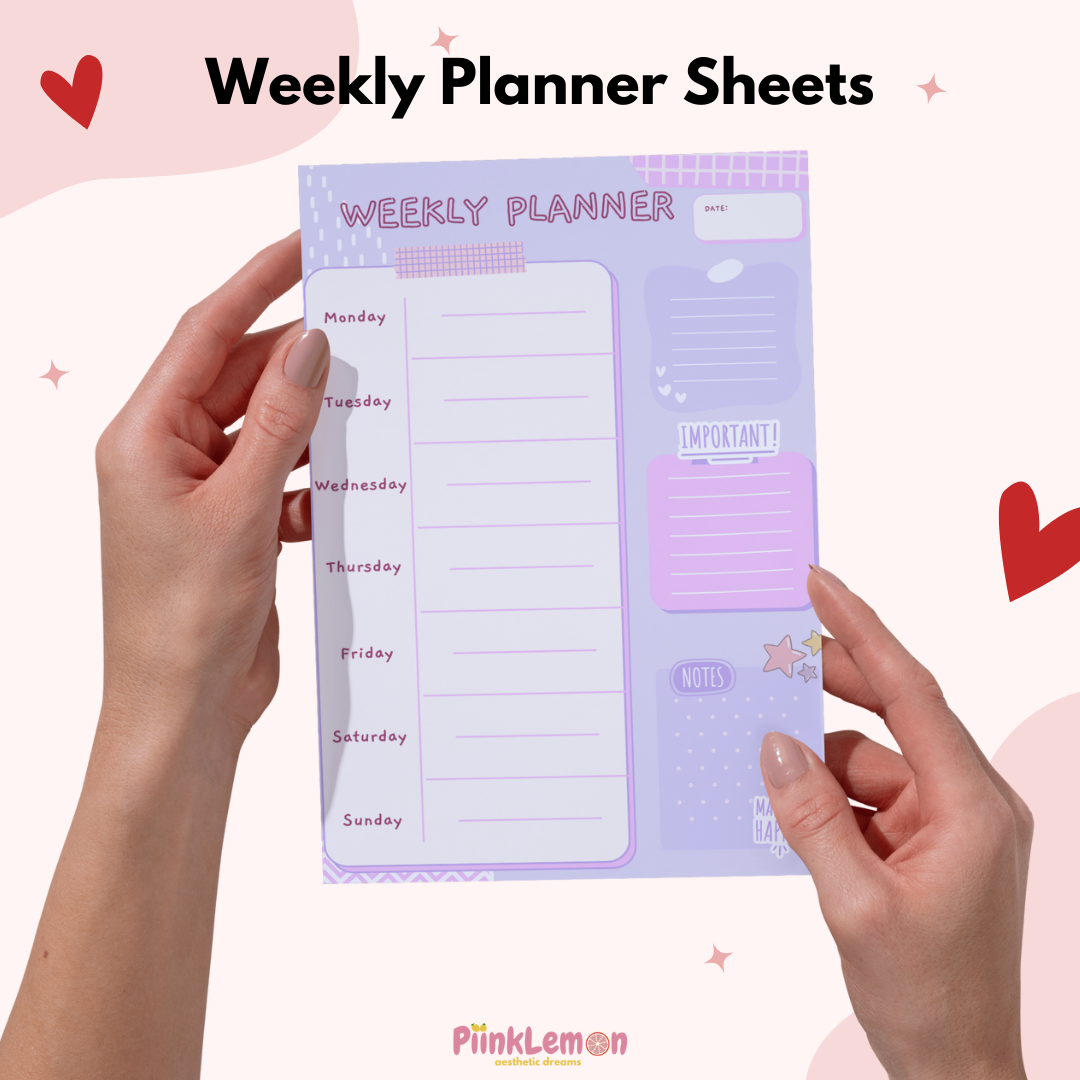 Weekly Planner Sheets : Lavender Weeks