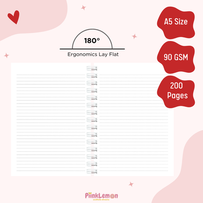 A5 spiral diary – inside layout