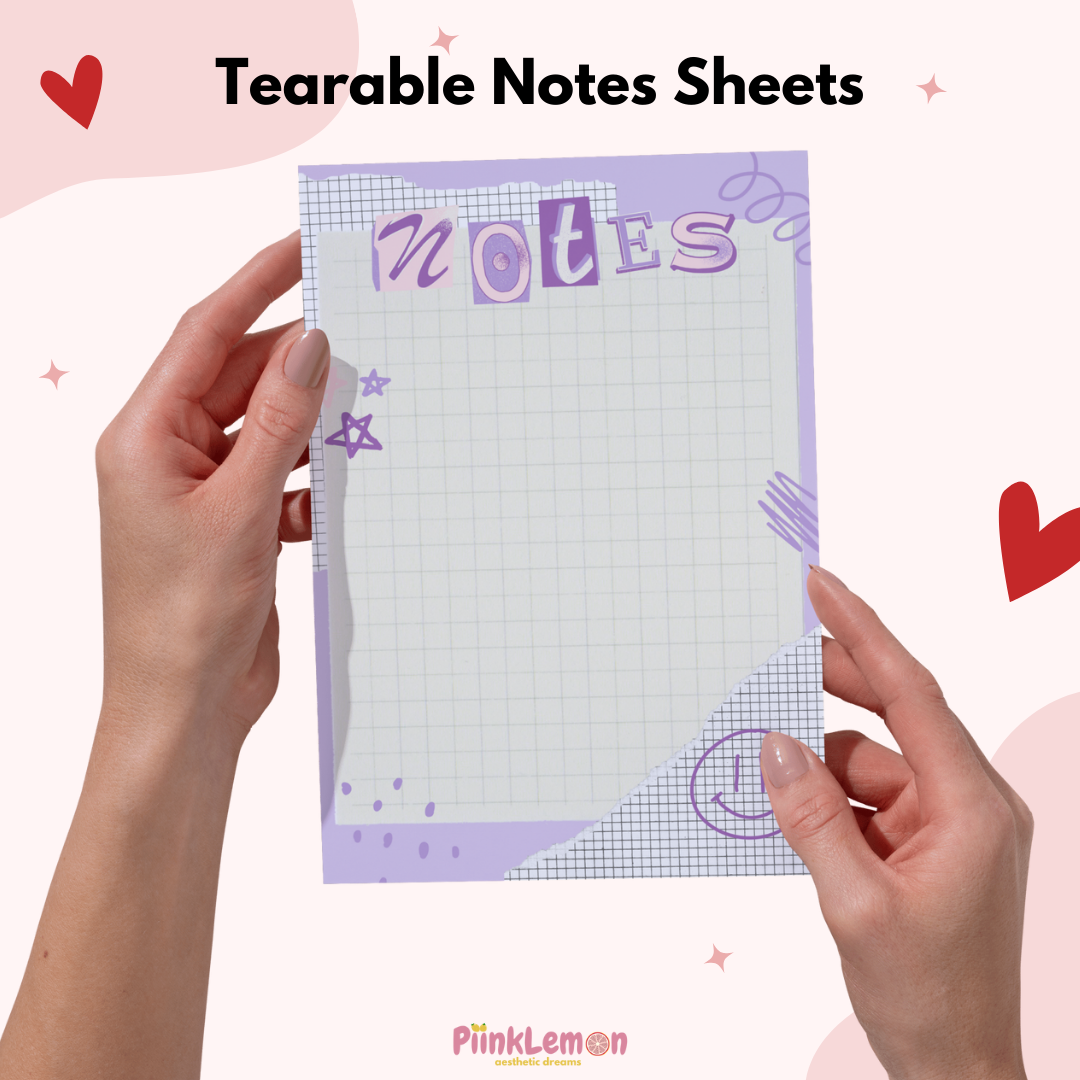 Notes Tearable Sheets : Lilac Lines