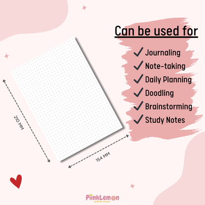 A5 diary – inside pages and cover detail