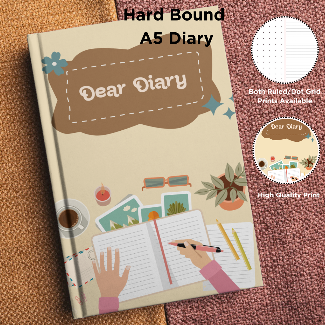 A5 Hardbound Diary : "Ink and Dreams"