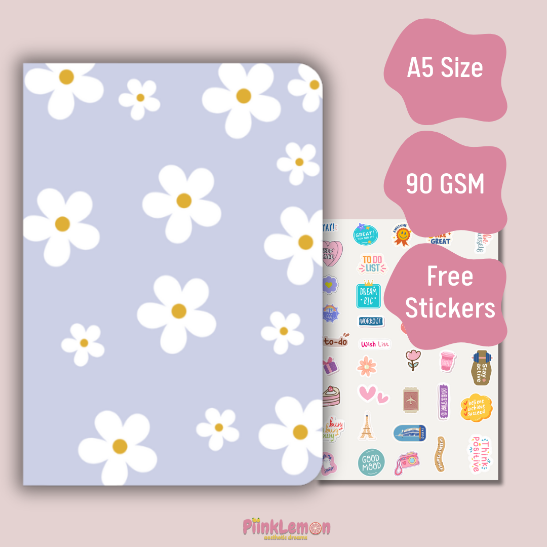 Purple Blooms A5 notebook cover – 2027 planner bundle option