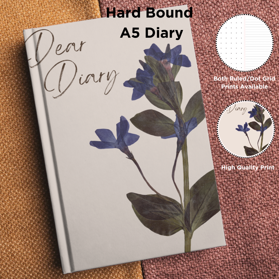 A5 Hardbound Diary : "Solitary Bloom"