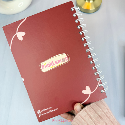 A5 spiral diary – stationery flatlay