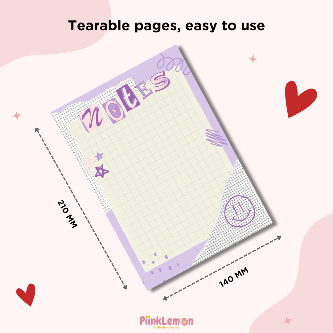 Notes Tearable Sheets : Lilac Lines