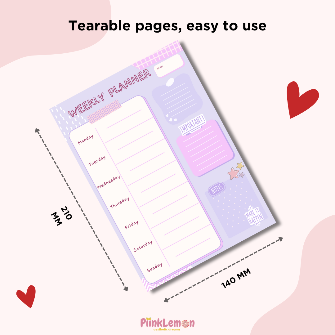 Weekly Planner Sheets : Lavender Weeks