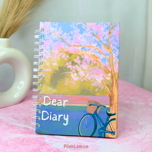 A5 Spiral Diary : "Bloom & Ride Diary"