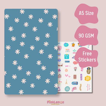 Petal Whispers A5 notebook cover – 2027 planner bundle option