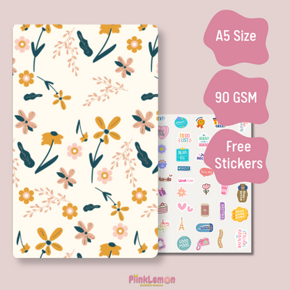 Vintage Florals A5 notebook cover – 2027 planner bundle option
