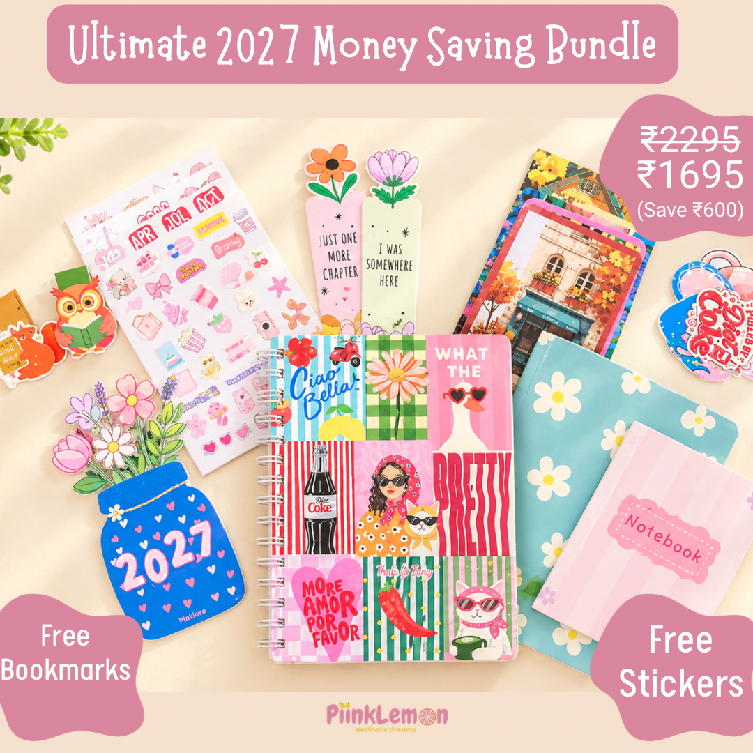 2027 money-saving planner bundle with calendar and stationery – PiinkLemon