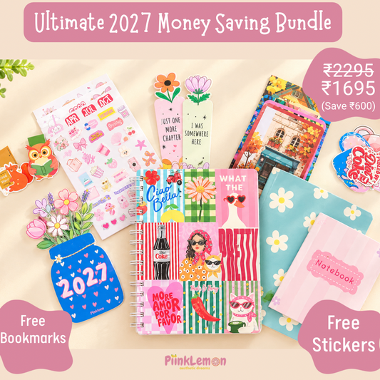 2027 money-saving planner bundle with calendar and stationery – PiinkLemon