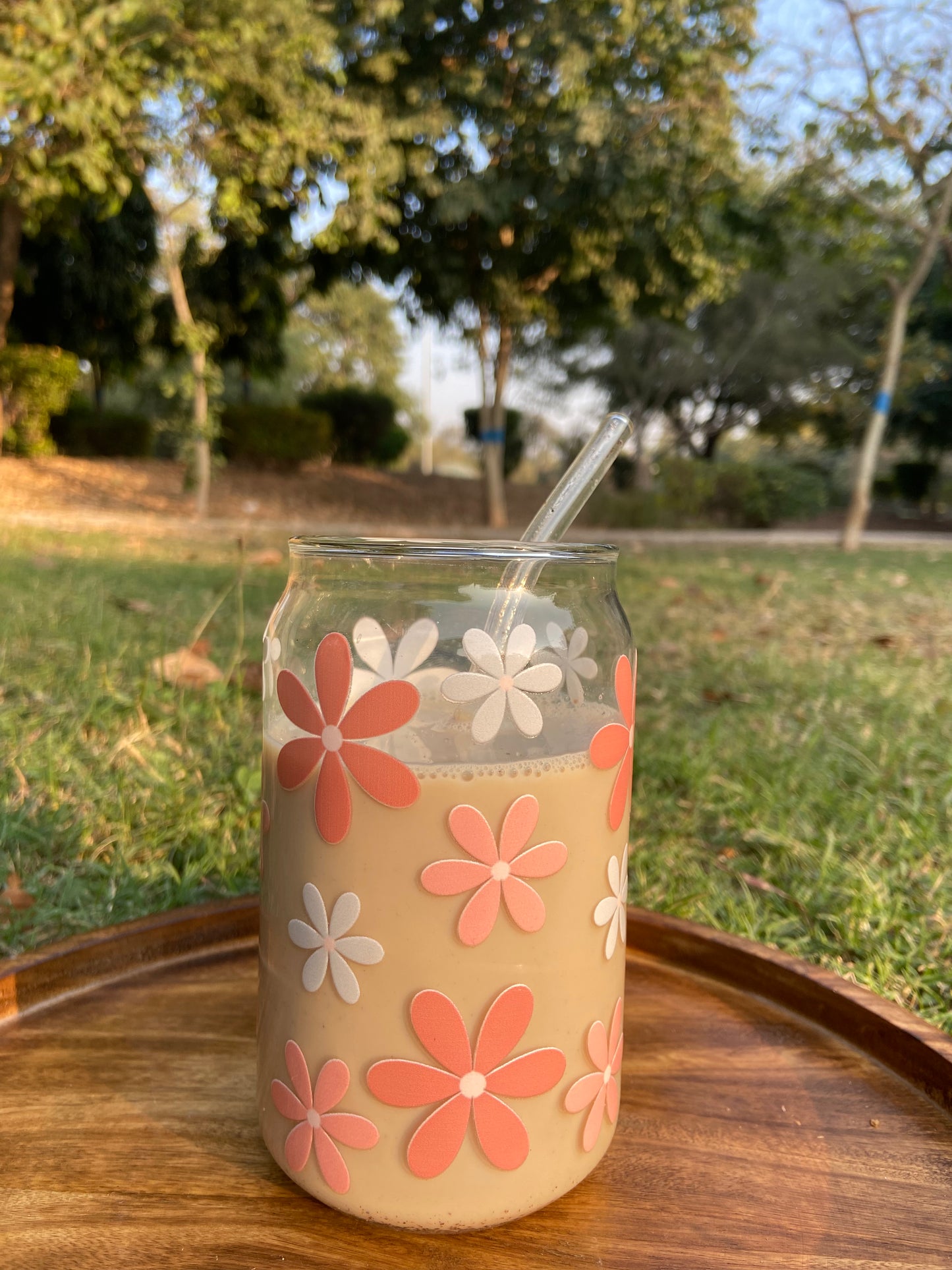 Joy Jar "Beige Blossoms"