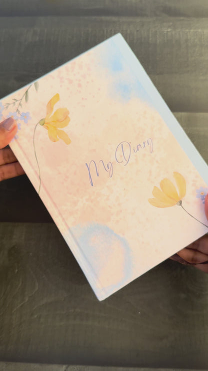 A5 Hardbound Diary : "Blue Bloom"