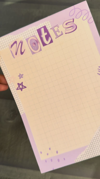 Notes Tearable Sheets : Lilac Lines